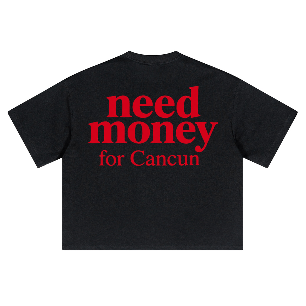 Unisex Heavyweight Short-Sleeved Oversized Cropped T-Shirt(280GSM)