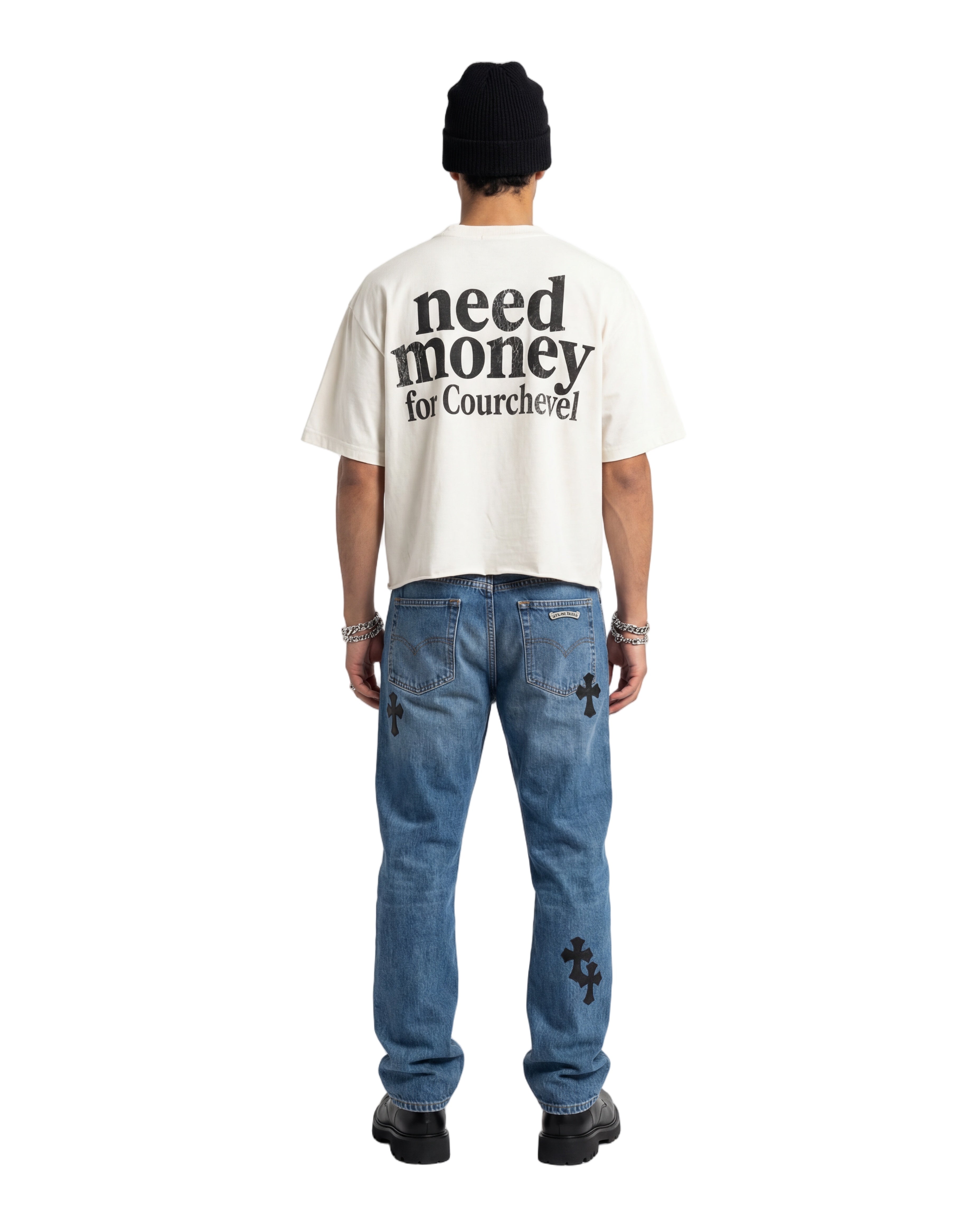 Unisex Heavyweight Short-Sleeved Oversized Cropped T-Shirt(280GSM)